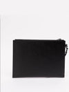 Monogram Strap Tablet Clutch Bag Black Black - SAINT LAURENT - BALAAN.