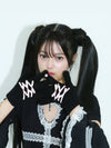 04 ribbon knit gloves BLACK PINK - CLUT STUDIO - BALAAN 3