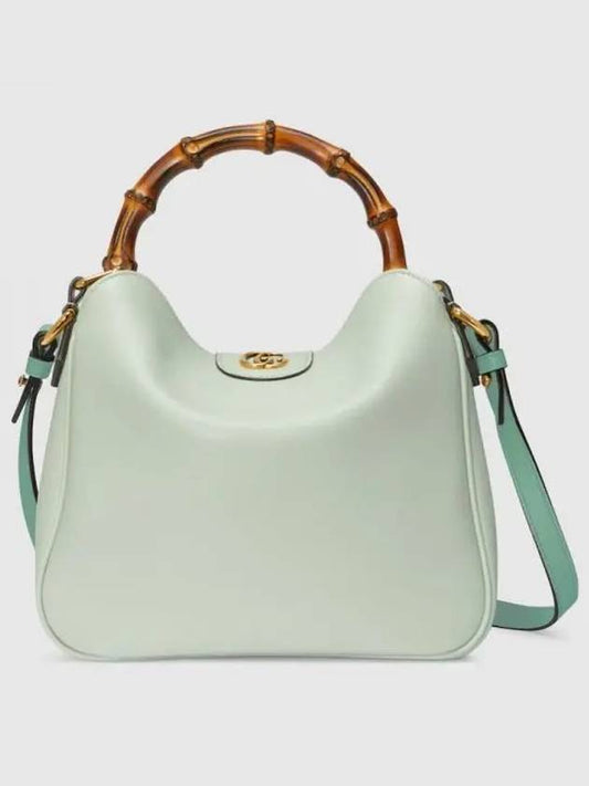 Diana Bamboo Handle Small Leather Cross Bag Pale Green - GUCCI - BALAAN 2