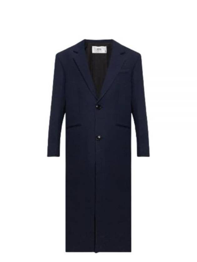 Two Button Wool Single Coat Navy - AMI - BALAAN 2