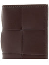 Intrecciato Cassette Leather Flap Card Wallet Brown - BOTTEGA VENETA - BALAAN 7