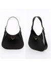 Medium Leather Shoulder Bag Black - PRADA - BALAAN 3