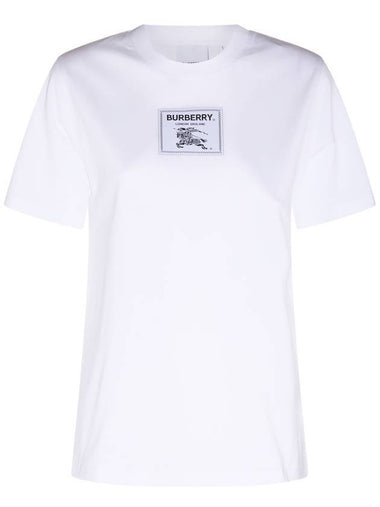 Women's Prorsum Label Cotton T-shirt White - BURBERRY - BALAAN 1