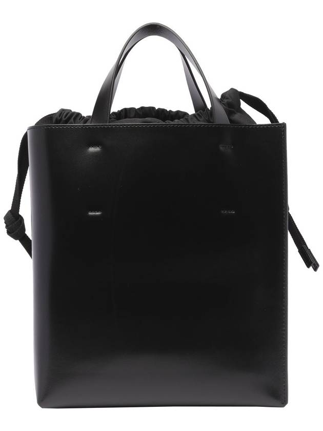 Museo Small Leather Tote Bag Black - MARNI - BALAAN 3