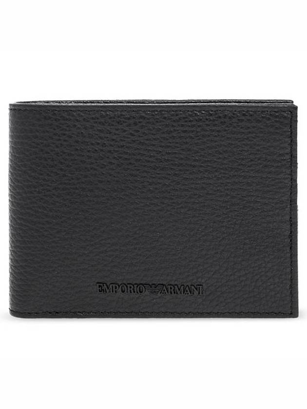 Logo Softgrain Card Holder Black - EMPORIO ARMANI - BALAAN.