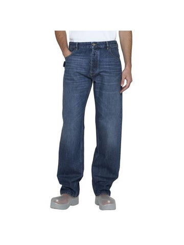 Original medium washed denim straight jeans - BOTTEGA VENETA - BALAAN 1
