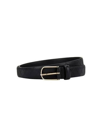 Men s Argyle Pattern Leather Belt Black 271311 - EMPORIO ARMANI - BALAAN 1