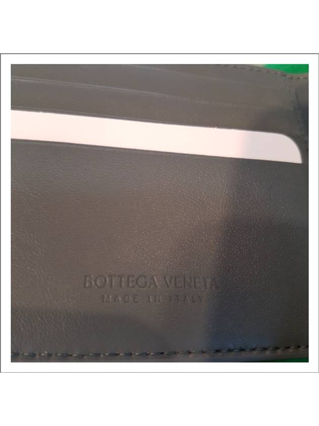 Intrecciato Leather Half Wallet Grey - BOTTEGA VENETA - BALAAN 5