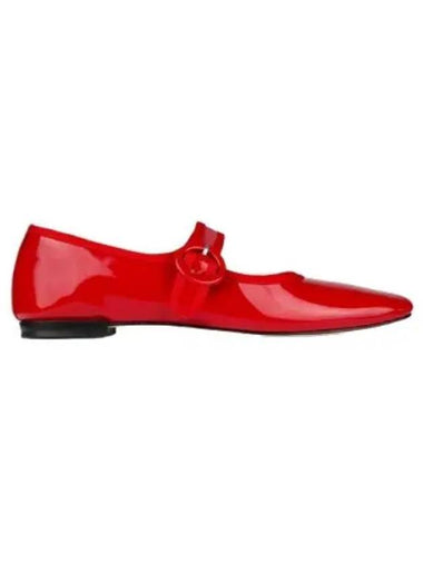 Women's Georgia Mary Jane Flat Shoes Red - REPETTO - BALAAN 1