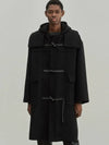 Neuer Overfit Hooded Double Coat Black - NOIRER - BALAAN 3