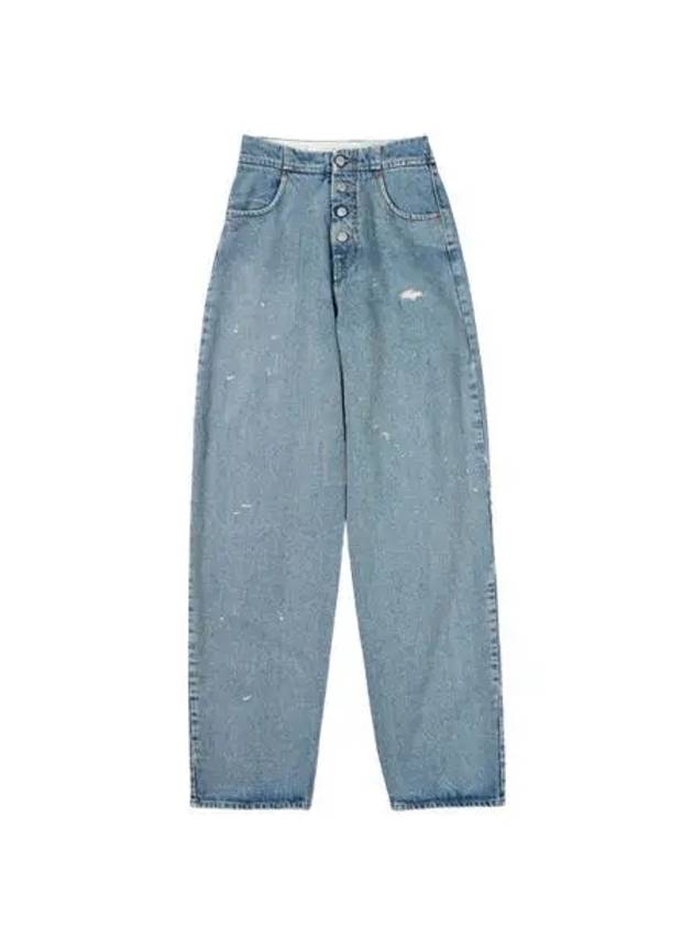 Leg Denim Cotton Wide Jeans Blue - MAISON MARGIELA - BALAAN 2