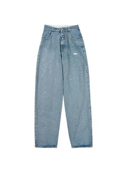 Leg Denim Cotton Wide Jeans Blue - MAISON MARGIELA - BALAAN 2