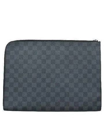 N64437 Damier Graphite Canvas Pochette Jour GM Clutch - LOUIS VUITTON - BALAAN 1