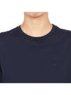 Embroidered Logo Cotton Short Sleeve T-Shirt Navy - TORY BURCH - BALAAN 7