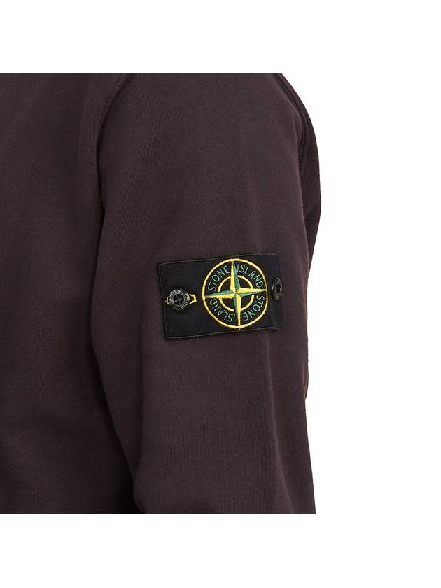 Brushed Cotton Fleece Garment Dyed Crewneck Sweatshirt Dark Burgundy - STONE ISLAND - BALAAN 9