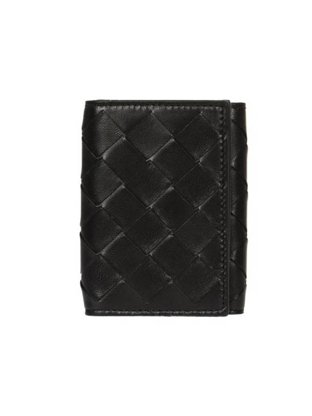 Intrecciato Continental Leather Half Wallet Black - BOTTEGA VENETA - BALAAN 2