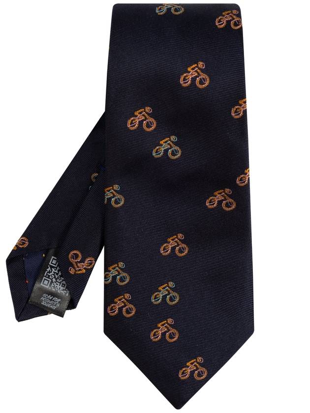 Paul Smith Silk Tie, Men's, Navy Blue - PAUL SMITH - BALAAN 1