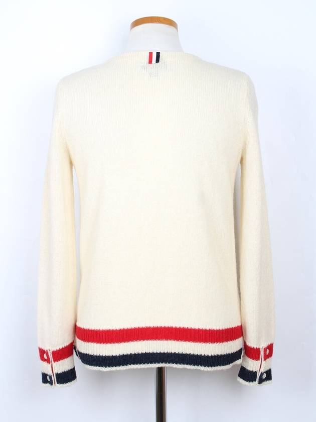 RWB striped boat neck pullover knit 38 - THOM BROWNE - BALAAN 4