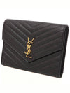 Grain De Poudre Cassandre Clutch Bag Black - SAINT LAURENT - BALAAN 3