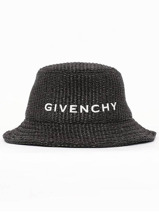 Raffia Bucket Hat Balck - GIVENCHY - BALAAN 2