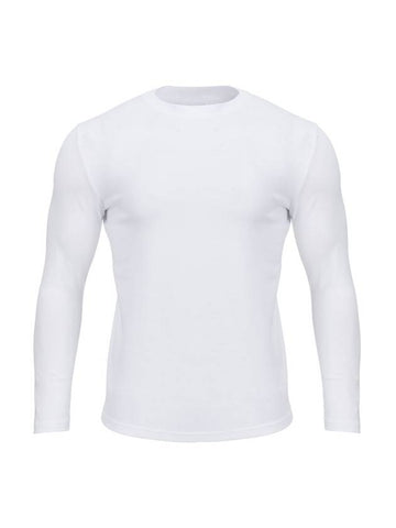 Men's Muscle Fit Plain Long Sleeve T-Shirt White - MAVRK - BALAAN 1