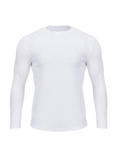 Men's Muscle Fit Plain Long Sleeve T-Shirt White - MAVRK - BALAAN 2