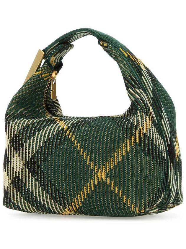 Peg Medium Check Pattern Duffel Bag Green - BURBERRY - BALAAN 3