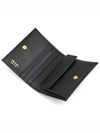 Gold Hardware Triangle Logo Saffiano Half Wallet Black - PRADA - BALAAN 4