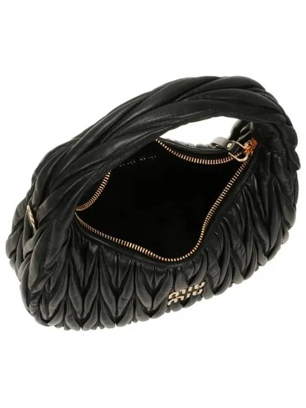 Wander Materasse Nappa Leather Shoulder Bag Black - MIU MIU - BALAAN 5