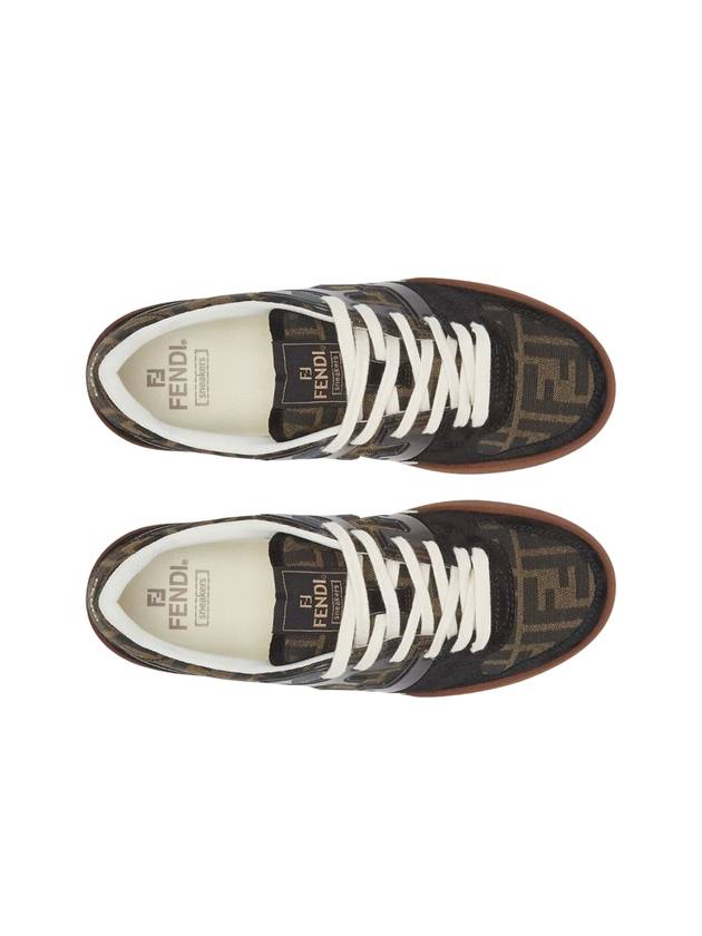 Match Canvas Low-Top With Black Suede - FENDI - BALAAN 3