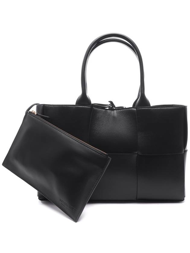 Arco Intrecciato Small Tote Bag Black - BOTTEGA VENETA - BALAAN 3