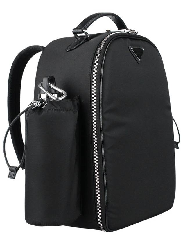 Triangle Logo Nylon Picnic Backpack Black - PRADA - BALAAN 4