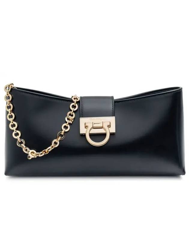 Trifolio Shoulder Bag Black - SALVATORE FERRAGAMO - BALAAN 3