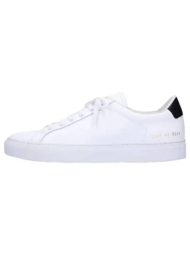 Black Tab Retro Low Sneakers White - COMMON PROJECTS - BALAAN 1