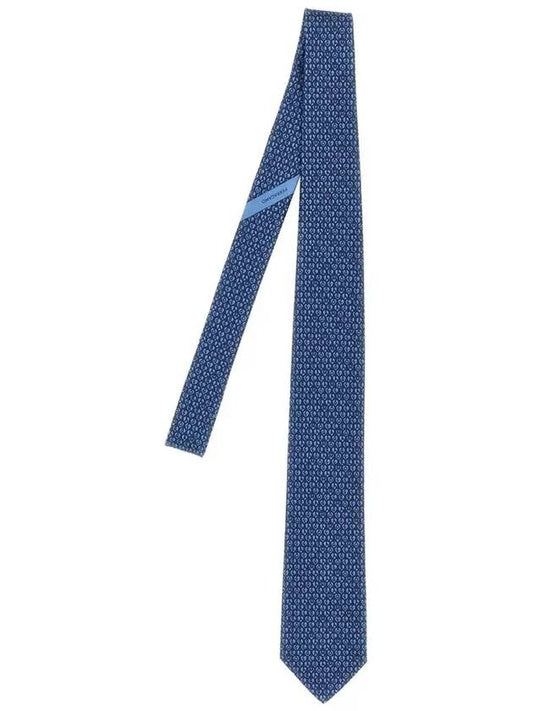 alphabet logo pattern silk tie 35 0940 0768358 - SALVATORE FERRAGAMO - BALAAN 1