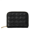 Intrecciato Zipped Coin Wallet Black - BOTTEGA VENETA - BALAAN 2