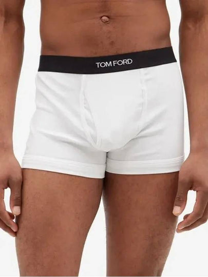 TwoPack Cotton Blend Jersey Logo Jacquard Boxer Briefs White - TOM FORD - BALAAN 2