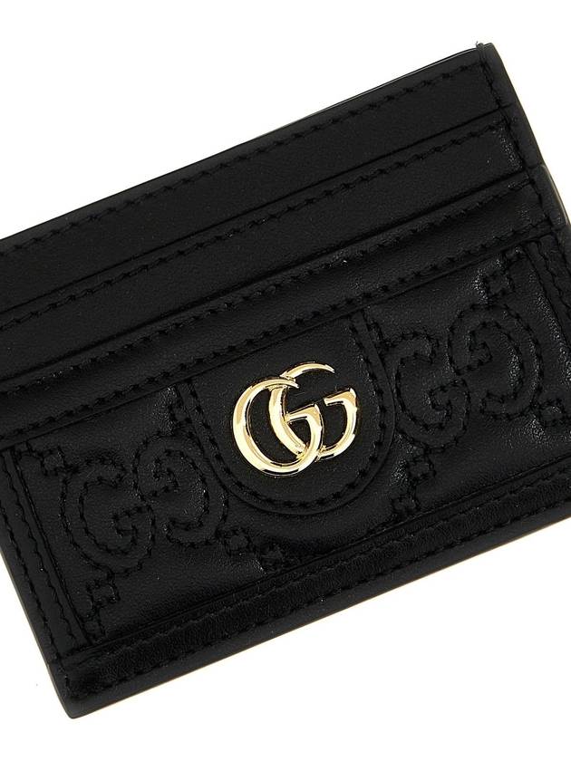 GG Matelassé Card Wallet Black - GUCCI - BALAAN 4