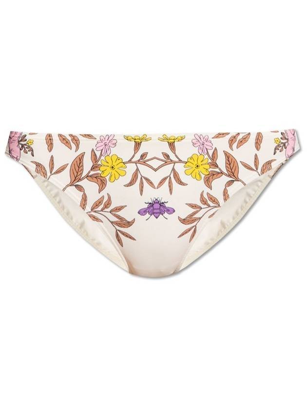 Floral Print Bikini Bottom Ivory - TORY BURCH - BALAAN 1