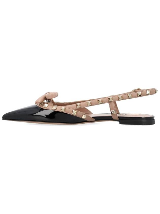 Valentino Garavani Rockstud Bow Slingback Ballerina - VALENTINO - BALAAN 3