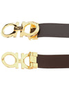 Gancini Reversible Adjustable Leather Belt Black - SALVATORE FERRAGAMO - BALAAN 3