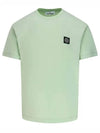 Logo Patch Short Sleeve T-Shirt Melon - STONE ISLAND - BALAAN 1