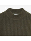 Camel Ribbed Mockneck Knit Top Khaki - NOIRER - BALAAN 5