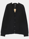 Joe Logo Embroidered Wool Cardigan Black - A.P.C. - BALAAN 2