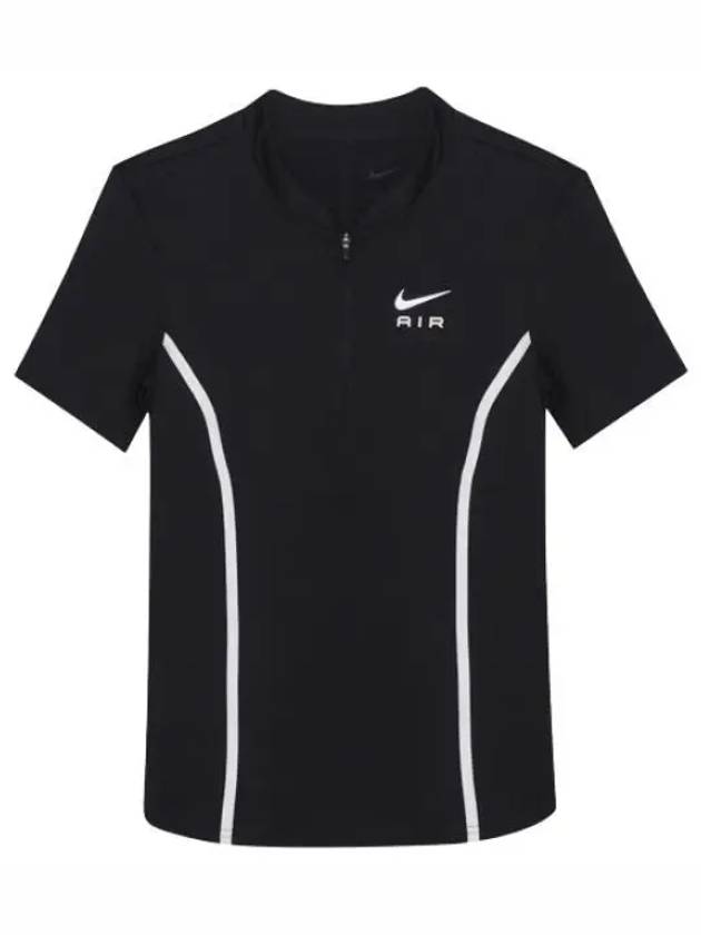 Dri Fit Air Half Zip Up Short Sleeve T-shirt Black - NIKE - BALAAN 2