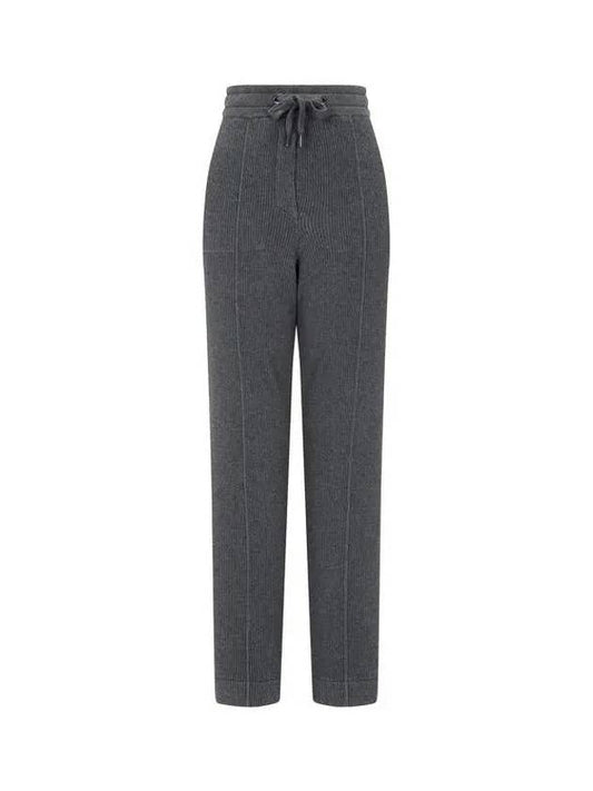 Shimaeul 8th Anniversary 10 ePoint 9 8 Women s Rib Tissue Knit Banding Pants Charcoal 271328 - BRUNELLO CUCINELLI - BALAAN 1