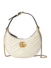 GG Marmont Half Moon Mini Bag White - GUCCI - BALAAN 1