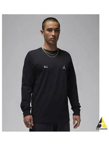 Jordan Long Sleeve Top M Black White FZ1934 010 - NIKE - BALAAN 1