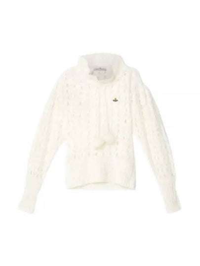 Lacework Jumper Knit Top Cream - VIVIENNE WESTWOOD - BALAAN 2