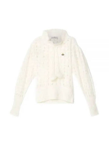 Lacework Jumper Knit Top Cream - VIVIENNE WESTWOOD - BALAAN 1